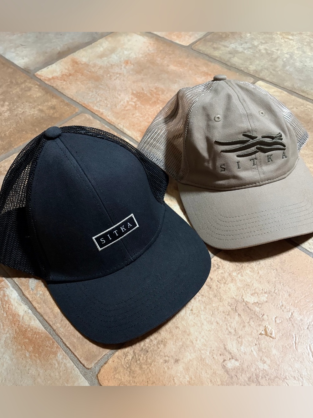 Sitka Black & Kahki Mesh Back Trucker Hat set of 2